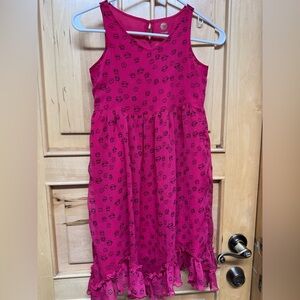 Total Girl Fuchsia Dress with Fun Print